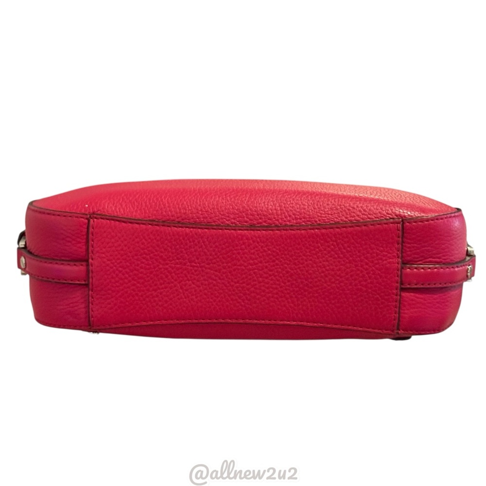 Michael Kors Medium Evie Flap Shoulder Bag Bright Red (pink) HP - Picture 7 of 14